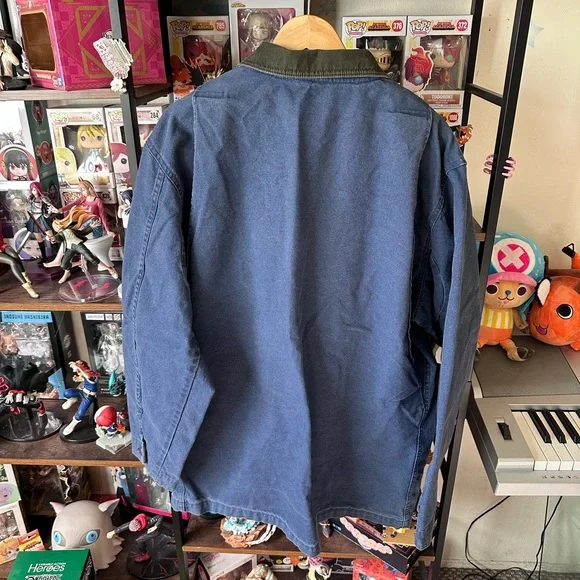 Vintage L.L. Bean Canvas Barn Chore Jacket Navy Men’s L Tall USA H148 - Picture 4 of 9